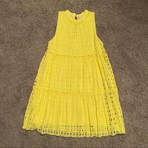 EUC Lilly Pulitzer Indira Swing Dress in Lilly’s Lemon Eyelet, sz XL